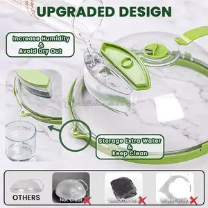 Microwave Splatter Cover for Food with Handle & Water Steamer – Clear 10 Inch Microwave Plate Cover Kitchen Utensils Kitchen