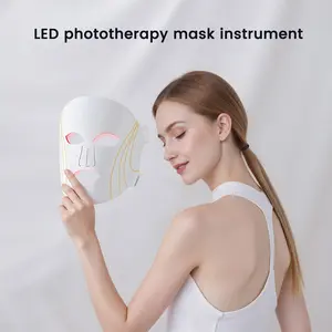 Colorful LED phototherapy silicone mask, enjoy SPA level phototherapy care at home, 1 mask=7 beauty effects; Wireless rechargeable, gift box packaging is the ideal gift for friends