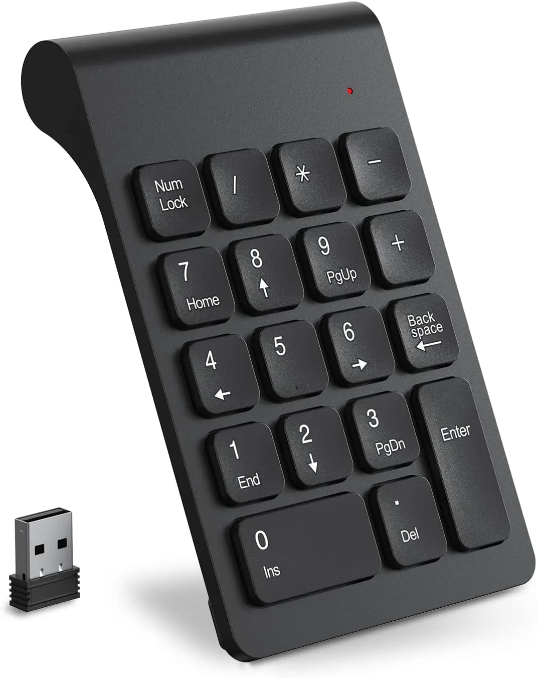 cimetech Wireless Number Pad, 18 Keys Numeric Keypad with USB Receiver