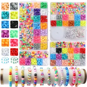 Soft Clay Beads Letter Set, DIY Bracelet Making Kit, Perfect for Christmas, Valentine's Day, Birthday Gifts, 10-28 Grid Options