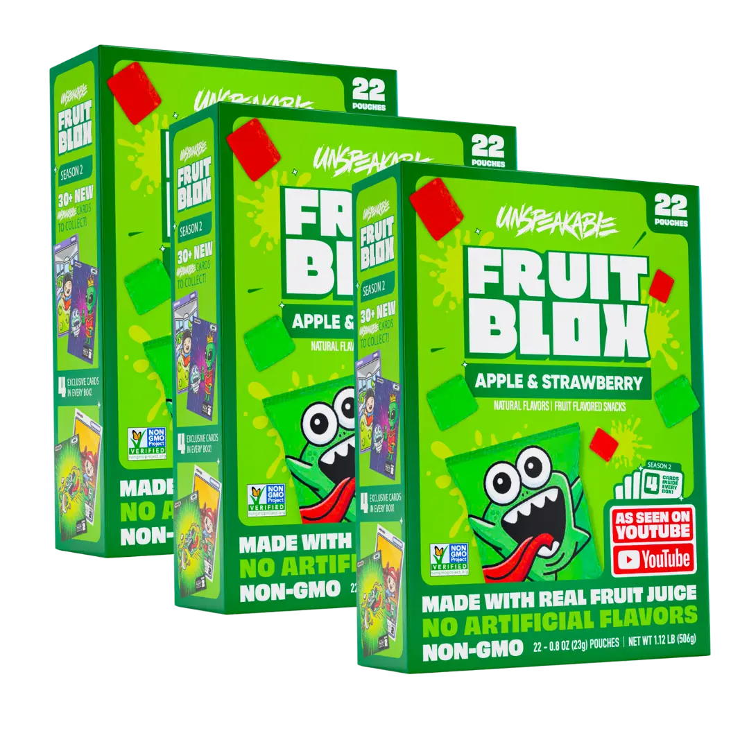 FruitBlox Unspeakable Apple Strawberry Fruit Snacks, 66 Count