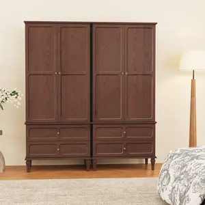 Medieval - Inspired Wardrobe, Aesthetic & Timeless, Ideal for Families and Vintage Aficionados in Bedrooms, Dressing Rooms, and Guest Rooms. Offers Abundant Storage with Spacious Compartments and Drawers, Features Sturdy Solid - Wood Build.