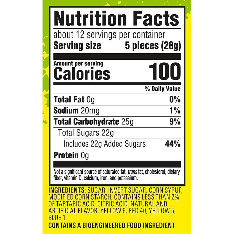 HOT!!! SOUR PATCH KIDS ,2 packs of mixed fruit flavor and 2 packs of sour flavor for older children, large size (48 oz)s