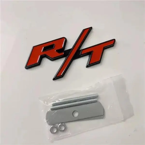 For RT Front Grille Emblems R/T Car Truck Metal  front  Grille  Nameplate