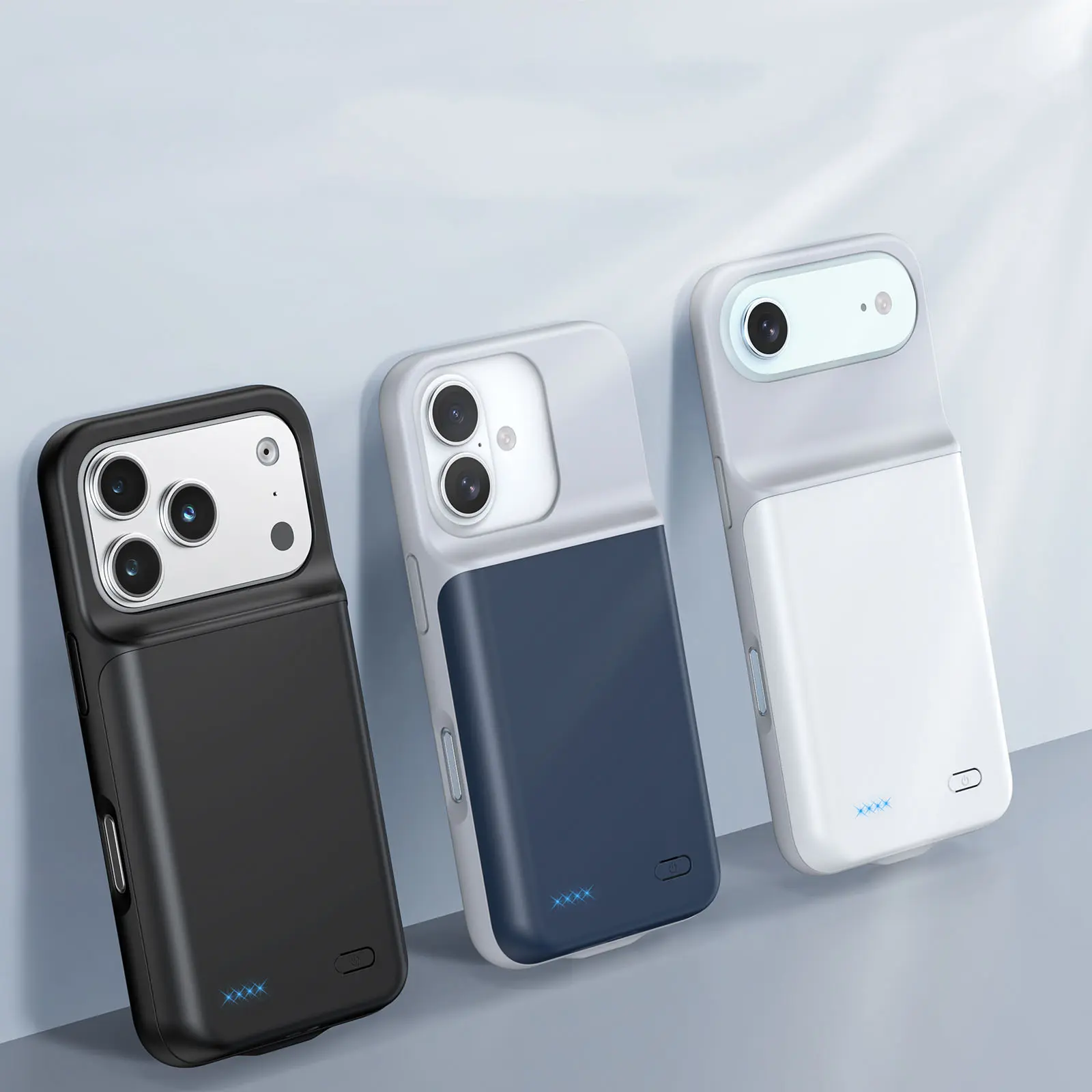 Portable Charging Smartphone Back Clip Battery Case for iPhone, 7000 mAh, TPU Protection, LED Battery Level Indicator, 10 Smart Protection Features, Ideal for Travel, Camping, Mobile Phone Power Banks Accessories