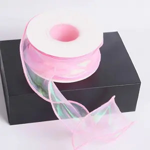 Colorful Fish Tail Ribbon Roll, Handmade DIY Colorful Silk Ribbon, Flower Gift Box Packaging, Magic Rainbow Fabric Tape