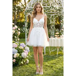 Short Wedding Dress Ivory May Queen MQ1863 Short Wedding Dress Ivory May Queen MQ1863
