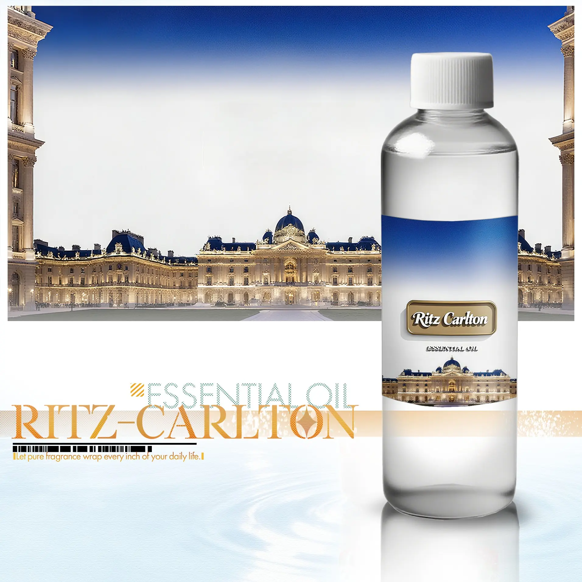 120ML Ritz-Carlton Aromatherapy Essential Oil, Scent Diffuser Oil, Liquid Scented Wax Refill, Aloe Vera Scent, Suitable for Wicks and Laundry Freshener, Household Scented Home Fragrances