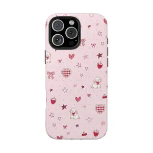 Pink Bow Cute Phone Case MagSafe/Tough Case: IP X–17 All Models, SS 21–25, SS Ultra 21–25