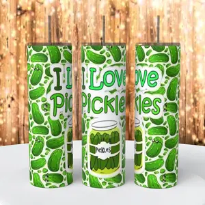I Love Pickles 20 ounce tumbler