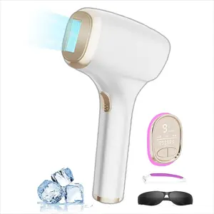 3 in 1 IPL Hair Removal Device - 6°C Ice Cooling Painless Laser for Women Men, 9-level adjustment, automatic flash Bikinis, Face,Legs, Arms, Pits, body, Full Body in 8 Mins with Dual-Pulse, At-Home Professional Long-Lasting Results Epilator Hair Remover