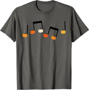 Music Note Pumpkin Fall Music Teacher Halloween Costume T-Shirt - Jessicajon Shop 81B0CDBHWLTV