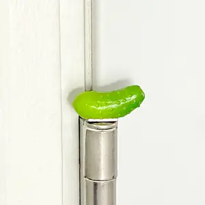 Hinge Head Pickle, Hinge Decorative Topper, Miniature Magnetic Figurine Door Decor, Whimsical Pickle Decor, Pickle Lover Gift home