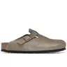 Birkenstock Unisex Boston Soft Footbed Suede Taupe, from StockX