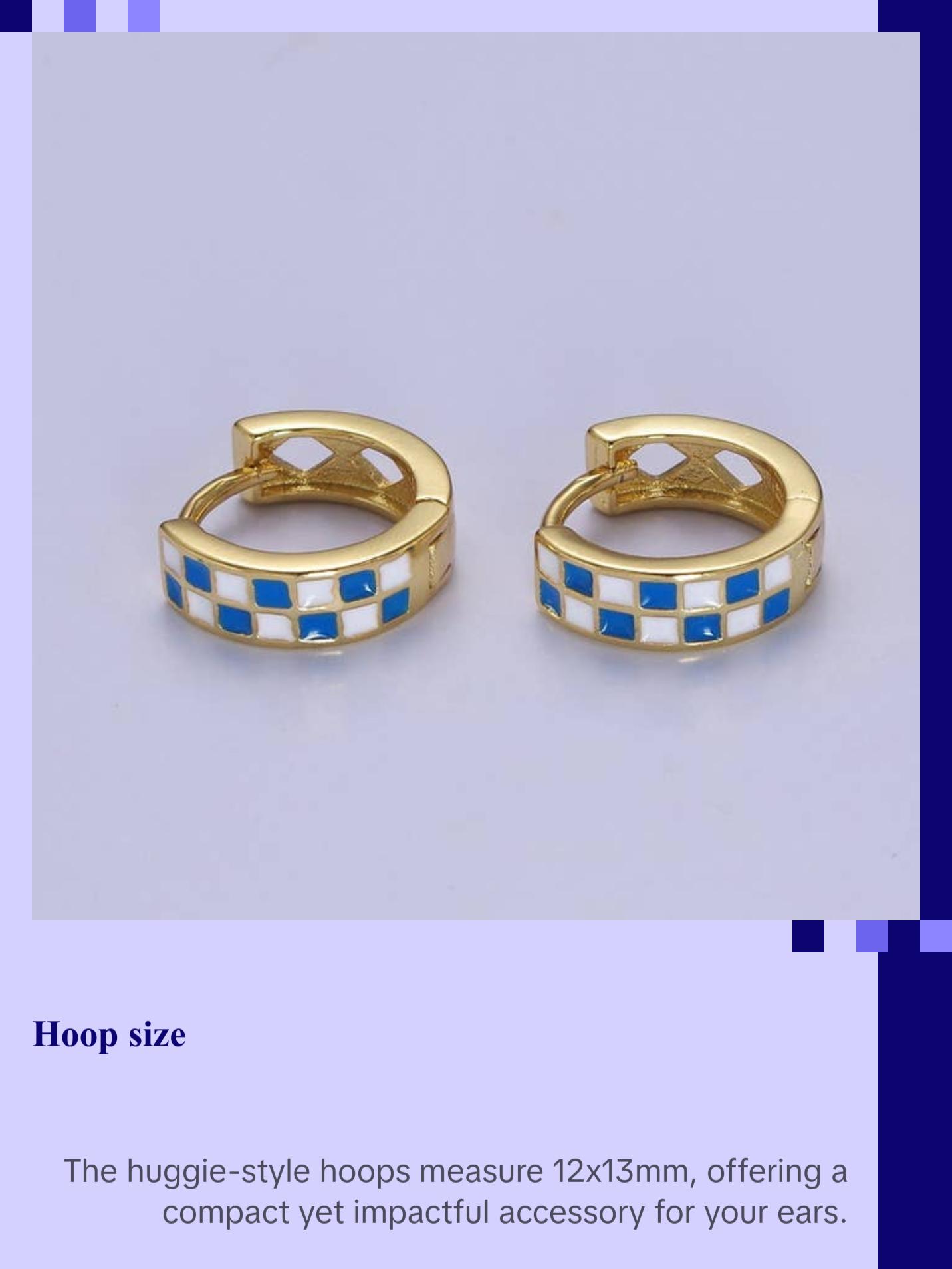 Checker Hoops Earrings