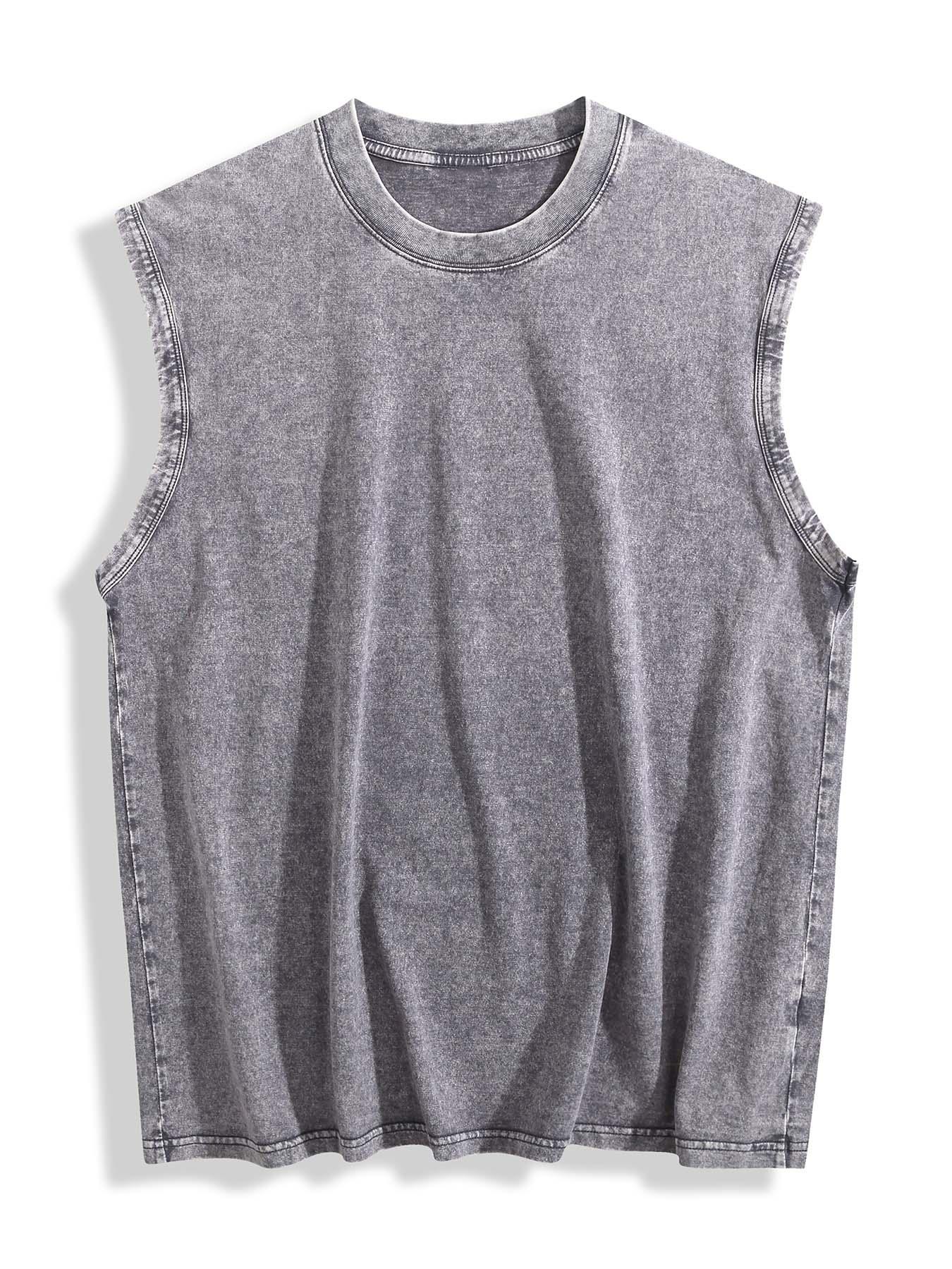 2-4 Pack Heavy Washed Cotton Tank Men's Thick Yet Breathable 5 No-Brainer Colors Holds Its Shape