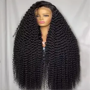 Gabrielle Hair Kinky Curly Lace Front Human Hair Wigs For Women 200% Density Brazilian 13x6 13X4 HD Transparent Lace Frontal Wig Preplucked 30 32 Inch 4x4 Jerry Curly Lace Closour Wig