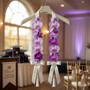 Graduation Stole, Personalized Keepsake Flower Accessory with Custom Name & Year