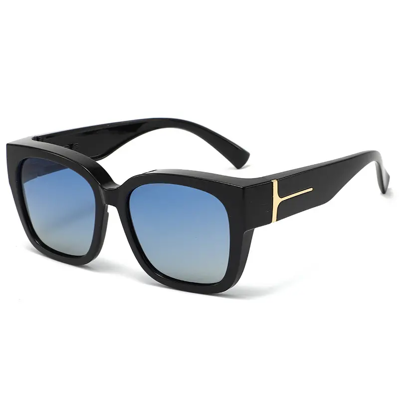 Glossy Black Frame, Gradient Blue Lenses