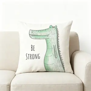 TikTok Viral Crocodile Pillow- 18" Short Plush Single-Sided Print.  (without pillow core).  #Pillow Cover #Home Decor #Cozy Living Room #TikTok Made Me Buy It #Home Upgrade. 🦁