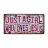 Vintage Character-Based Aluminium License Plate - Waterproof Decorative Rustic Plaque, Pre-Drilled Holes for Easy Hanging, Girl Cave Room Home Decor Accessory