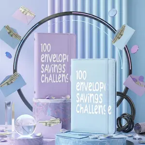 100 Days Money Saving Challenge Book Budget Binder With Cash Envelopes Financial Planner Wallet Organizer For $5050 Savings Habit