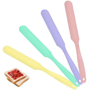 Multifunctional Silicone Spatula Set, Food-Grade Thickened Butter Cream Scraper, Easy to Clean Jar Scraper for Kitchen & Restaurant Baking Utensils, Baking Utensils Supplies