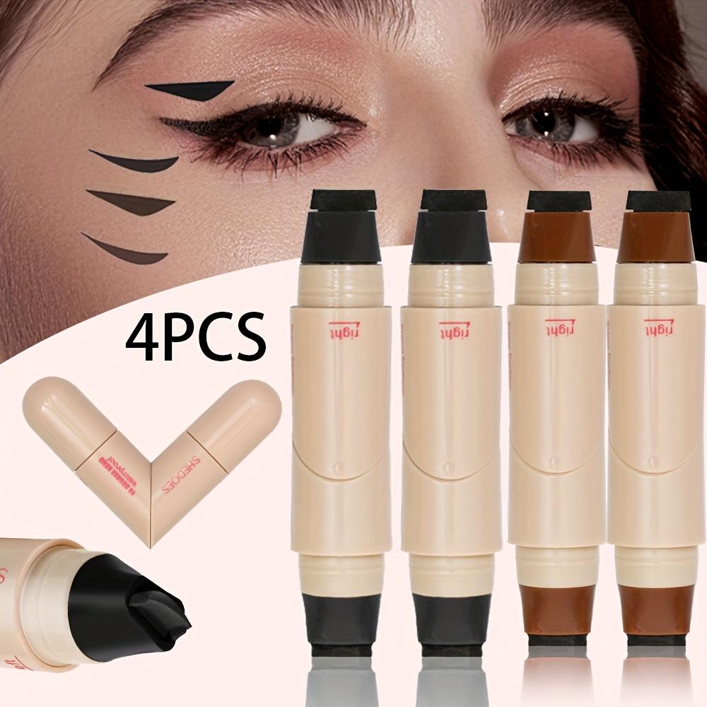 4PCS Dual-Ended Eyeliner Stamp Set – Waterproof & Smudge-Proof Winged Eyeliner, Easy One-Stamp Cat Eye, Symmetrical Wings for Beginners, Long-Lasting Eye Makeup