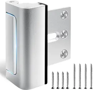 Home Security Door Reinforcement Lock with 8 Screws and Withstand 800 lbs, Child Proof Deadbolt Latch Prevents Unauthorized Entry, Door Safety Locks from Inside for Home & Privacy, Easy Installation