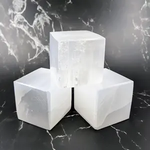 Selenite Cube Carving Q170 Finest Moroccan Selenite