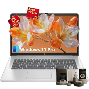 HP Flagship 17 Touchscreen Laptop Computer - 17.3" Anti-Glare HD+ Display, Windows 11 Pro, Copilot, AMD Ryzen 5 7430U (up to 4.3GHz), Wi-Fi 6, Fast Charge | 8/16/32GB RAM, 256GB/512GB/1TB/2TB SSD