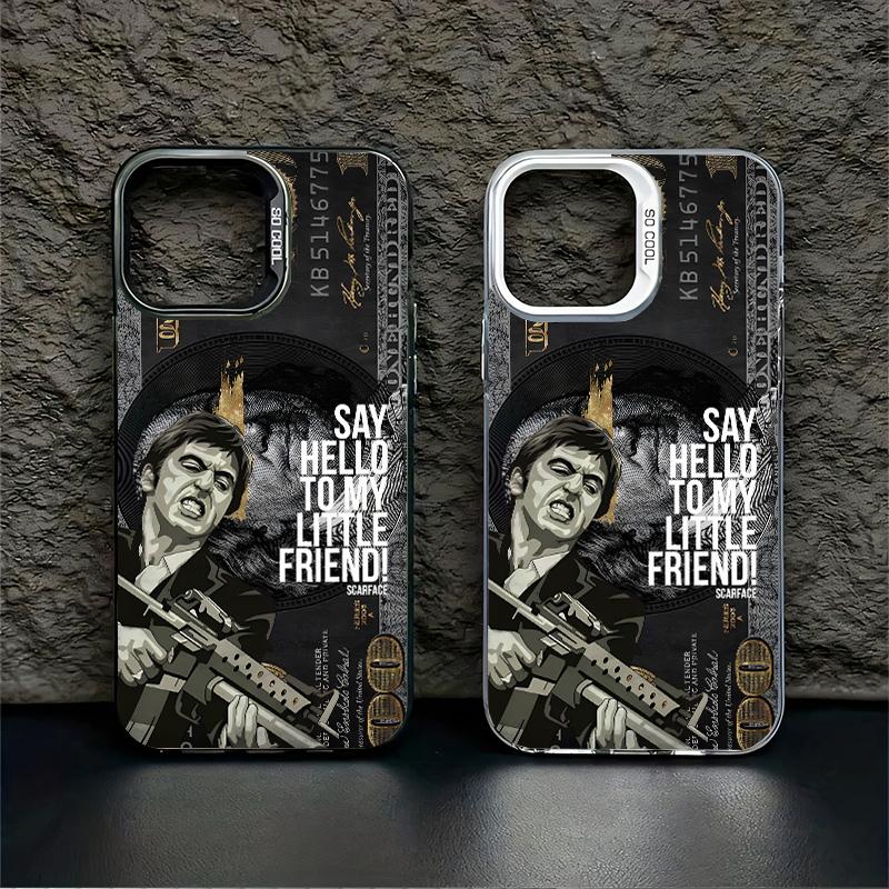 Viral Scarface Say Hello To My Little Friend For IPhone 17 Pro Max 16 15 14 13 12 11 Pro Max Plus Screen Protector Iphone 16 Pro Max Curious Shockproof Soft Silicone Transparent Acrylic Protective  Anxiety Phone Case Q52