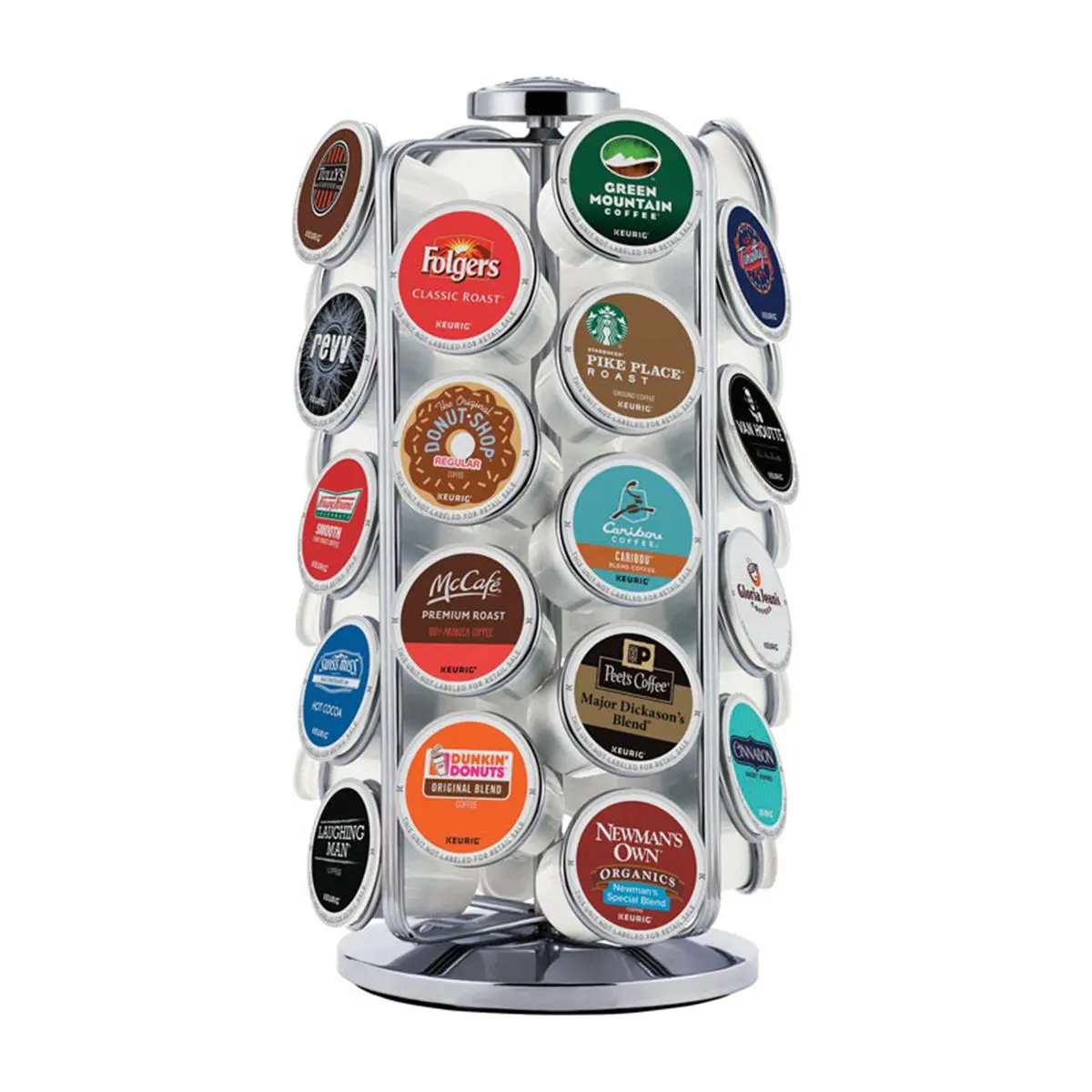 Keurig Plastic Cup Pod Carousel - Metallic Design, Everyday Use Kitchen Organizer to Maintain Kitchen Organized