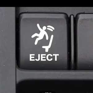 Funny Car Stickers Set, Waterproof & Decals, Fun Button Decorations, Ideal for Blank Car Buttons, 2-Piece Pack