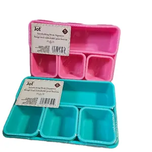 Interlocking Desk Organizer 5pc - Versatile Storage Solution for Home and Office Use