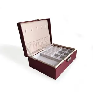 Jewelry Organizer Box with Lock, Large Capacity Multi-Layer Multi Compartment Design Earring and Necklace Storage, Anti-Oxidation Bracelet Holder for Accessories, Jewelry Boxes, Lockable Storage Boxes, Multilayer Storage