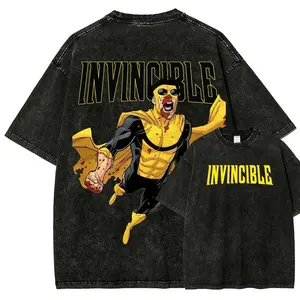 Invincible Unisex Fit Washed T-Shirt  1