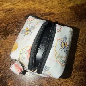 Handmade Spring Bee Beats Keychain Pouch