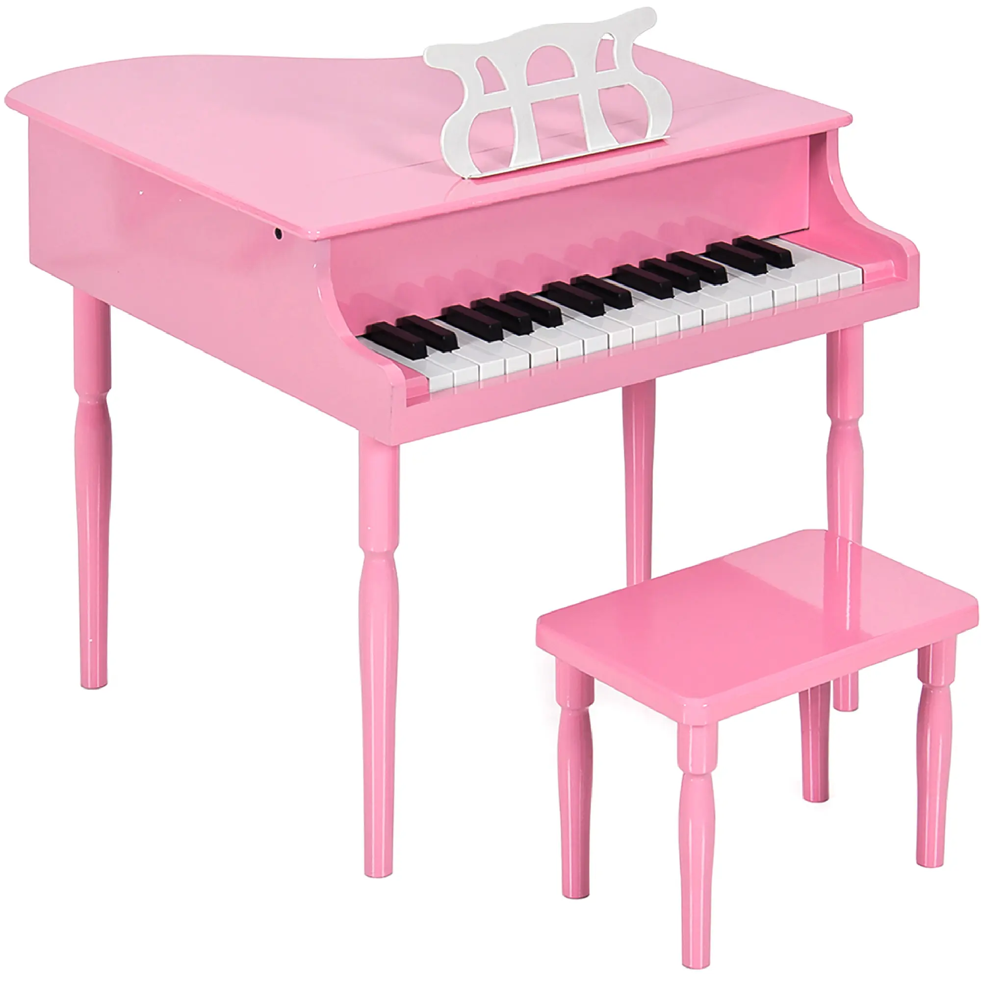 Best Choice Products Kids Classic 30-Key Mini Piano w/ Lid, Bench, Folding Music Rack, Song Book, Stickers