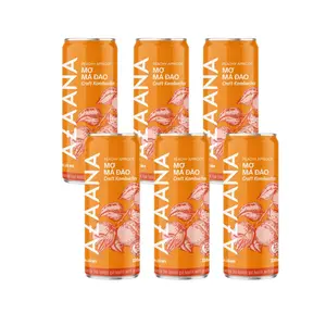 [Azaana] Kombucha Peach Apricot Flavor Drink 330ml (6 Cans)