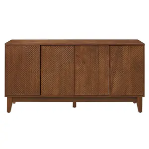 Medieval modern TV cabinet with storage space, 56-inch console cabinet suitable for TVs up to 55 inches, solid wood legs, adjustable shelves, large media entertainment center for the living room