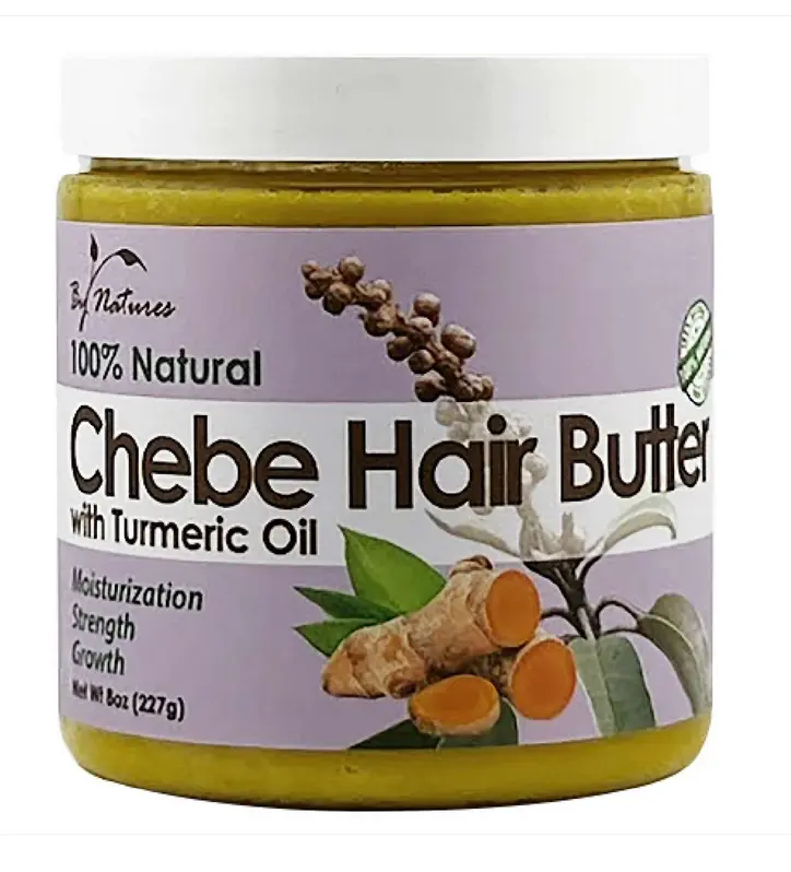 By Natures Turmeric-Infused Chebe Hair Butter, 8 oz Haircare Treatment, Natural Hair Care, Conditioner Cream, Turmeric Oil