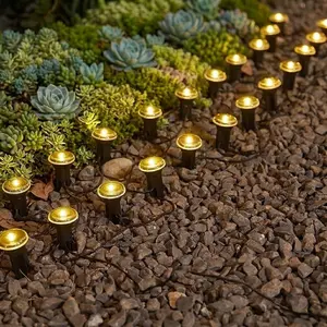 30 LED Solar Lawn Lights Outdoor Decorative Path Lighting for Garden Courtyard Camping Multi-Purpose Festive Ambiance Lamps for Weddings Holidays