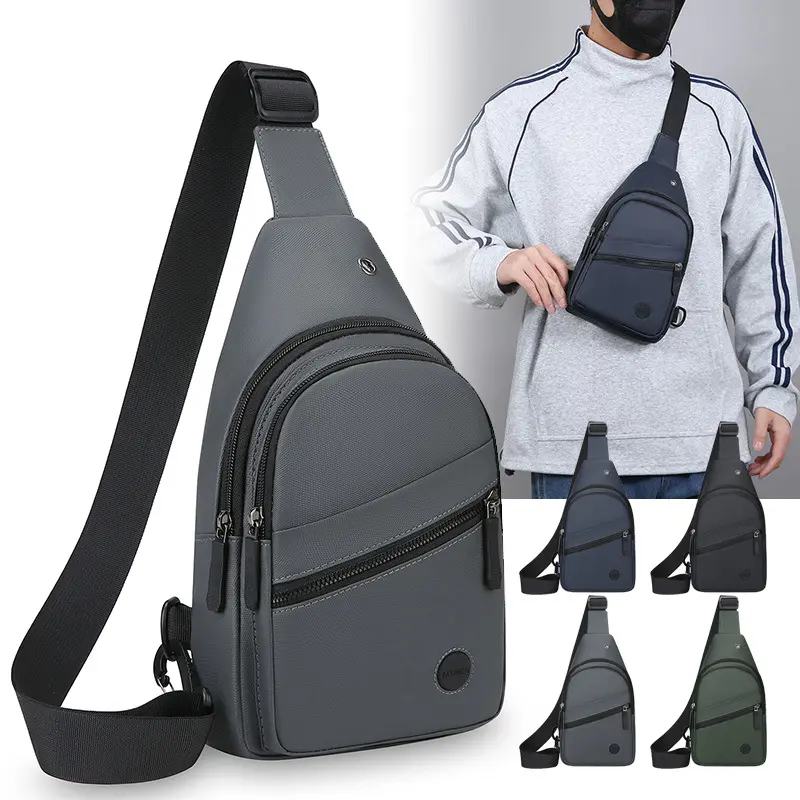 Waterproof Sling Bag for Men, Multi-Color Chest Crossbody Backpack - Lightweight Chest Bag with Headphone Port, Waterproof Sling Bag for Men, Multi-Color Chest Crossbody Backpack - Lightweight Chest Bag with Headphone Port,