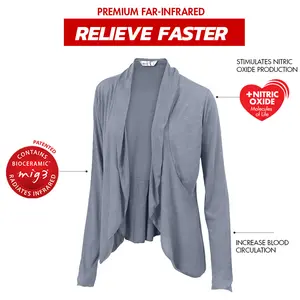 Invel® Active Office Marcy Women's Cardigan with Bioceramic MIG3® Far-Infrared Technology
