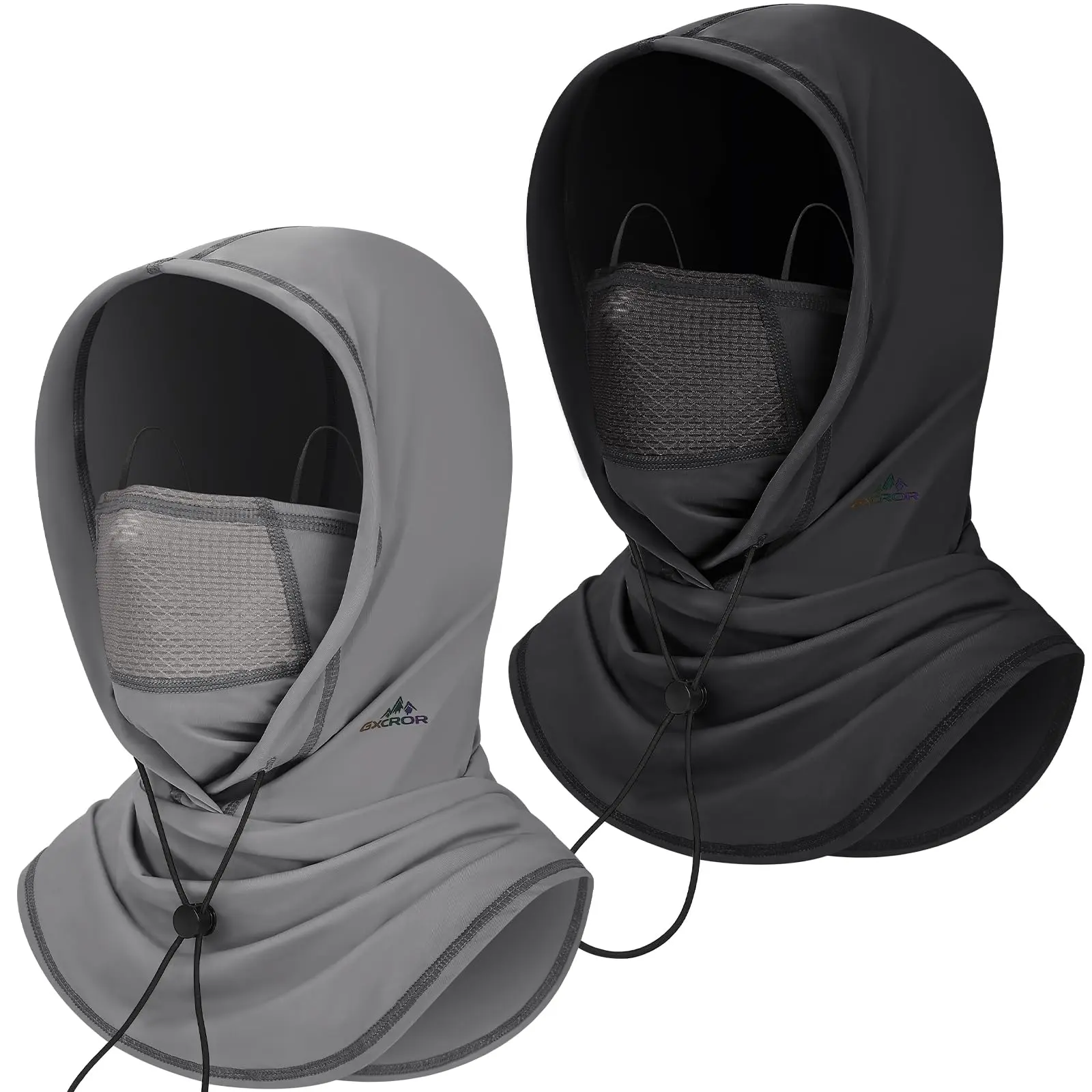 GXCROR  Full Balaclava Face Mask (2Pack), Cooling & Breathable Motorcycle Mask with UV Protection, Glasses Compatible Neck Gaiter for Fishing & Cycling, Face