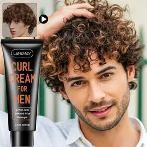 Men's Hair Styling Wax 80g with Moroccan Argan Oil, Aloe Vera & Shea Butter, Long-Lasting Hold, Moisturizing, Curly Style, Suitable for Travel Gifts