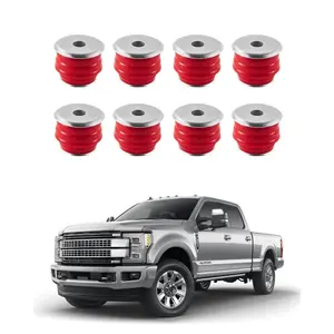 fathersdaygift VEVOR Body Mount Bushing Kit, Compatible with 2008-2016 F250 F350 Super Duty, 60 PCS Polyurethane Body Mount Kit, Quick Replacement, Durable Components for Improving Bumpy Driving Performance, Red