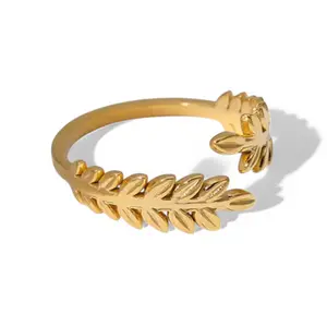 Olive Leaf Adjustable Ring