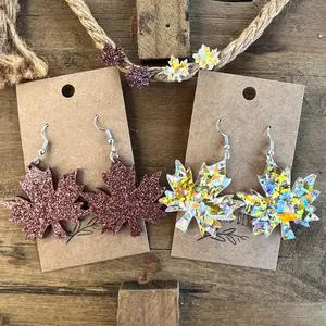 Maple Leaf Studs or Dangle Earrings